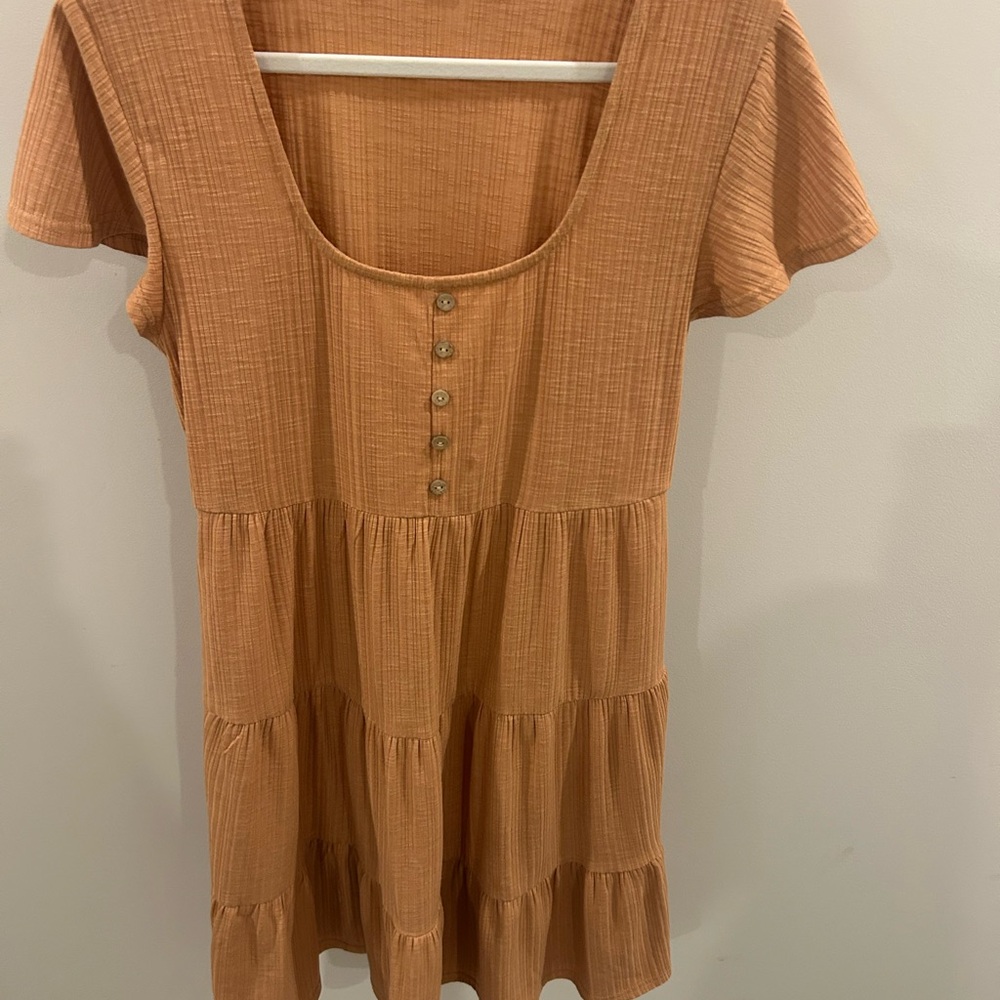 Very J Terracotta Sleeveless Dress